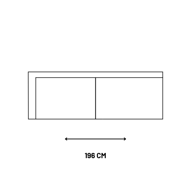 Bank Ruby - 3 zits met armleuning
