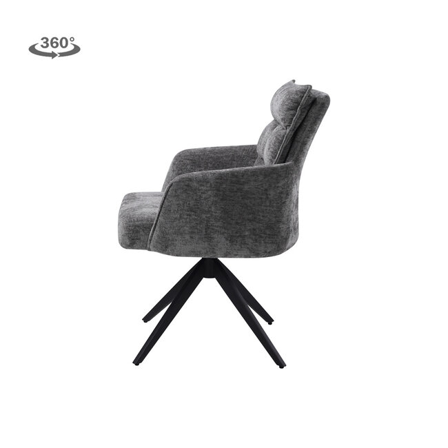 Tower Living Eetkamerstoel Rosora met armleuning draaibaar