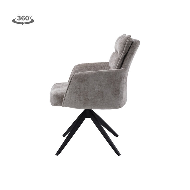 Tower Living Eetkamerstoel Rosora met armleuning draaibaar