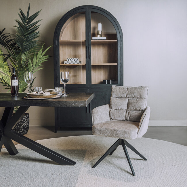 Tower Living Eetkamerstoel Rosora met armleuning draaibaar