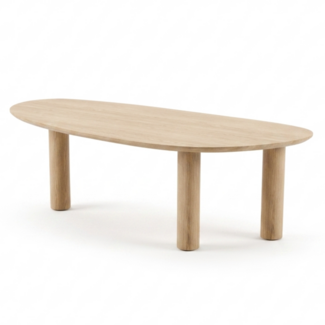 Eettafel Leaf - Ronde houten poot