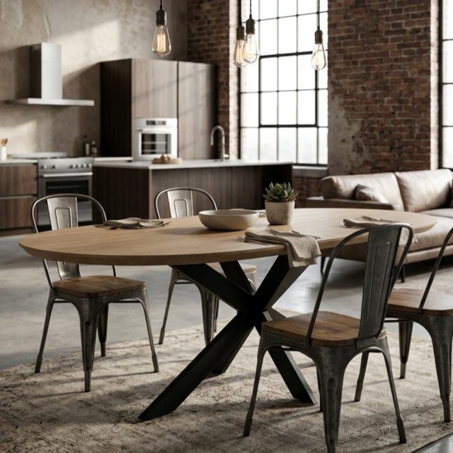 Eettafel Rond ovaal - Matrix poot