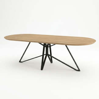 Eettafel Rond ovaal - Angelwings Middenpoot