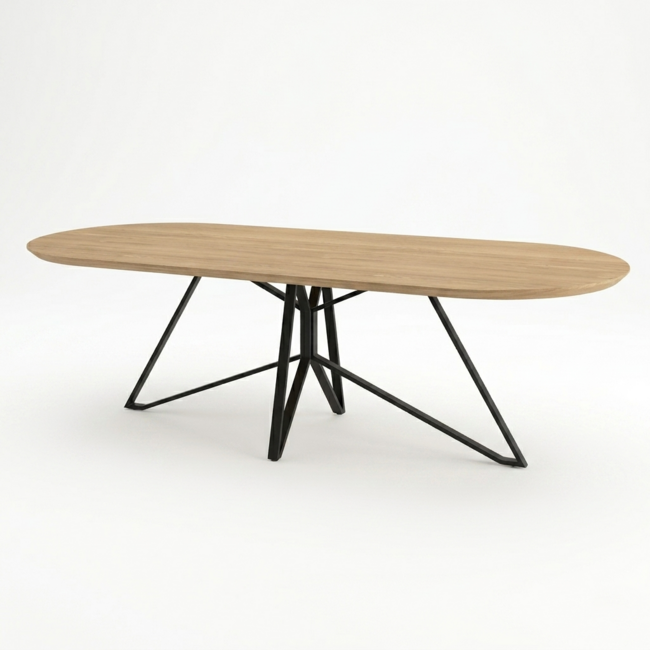 Eettafel Rond ovaal - Angelwings Middenpoot