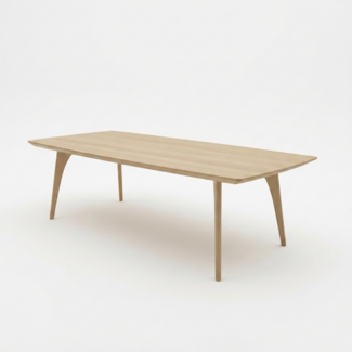 Eettafel Deens recht - Houten poot