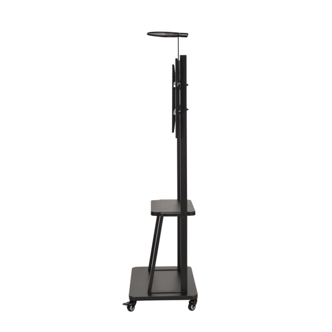 DQ Artemis TV Vloerstandaard Zwart Verrijdbaar