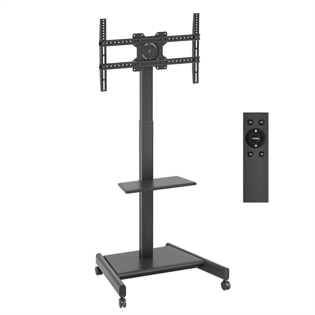 XTRARM Elevate Verrijdbare Elektrische TV Vloerstandaard Zwart