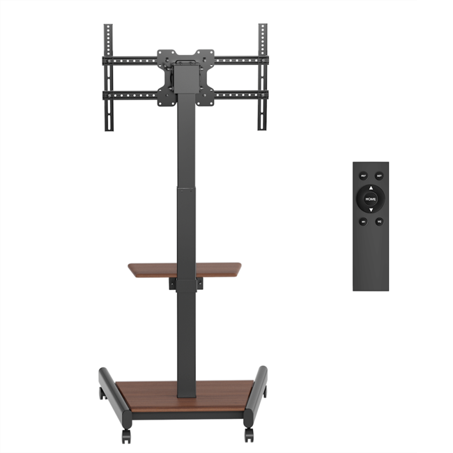 XTRARM Elevate Verrijdbare Elektrische TV Standaard Walnoot