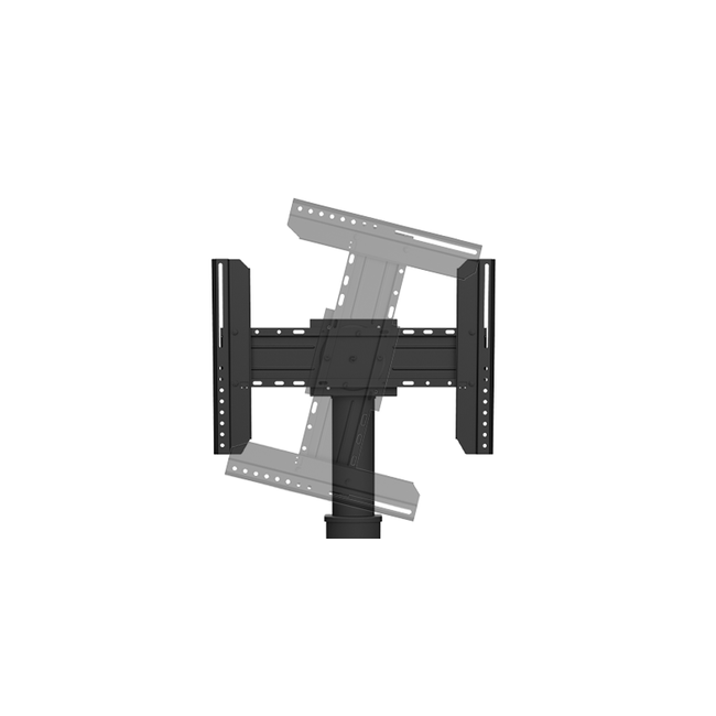 XTRARM Proton 300 Verrijdbare TV Vloerstandaard Zwart - Met 2 stopcontacten