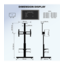 XTRARM Elite Elektrische TV Standaard Walnoot