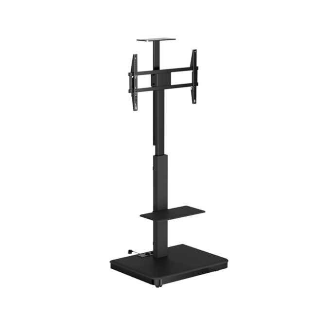 XTRARM Elite Verrijdbare Elektrische TV Vloerstandaard Zwart