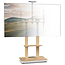 XTRARM Duolite Verrijdbare TV Standaard Wit/Beuken