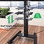 XTRARM Proton 500  Verrijdbare TV Vloerstandaard Zwart - Met 2 stopcontacten en 2 USB poorten