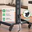 XTRARM Proton 500  Verrijdbare TV Vloerstandaard Zwart - Met 2 stopcontacten en 2 USB poorten
