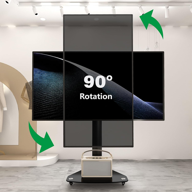 XTRARM Proton 100 Verrijdbare TV Standaard Zwart