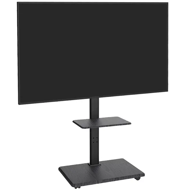 XTRARM Delphos TV Vloerstandaard  Zwart Verrijdbaar