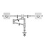Viewgo Dubbele Monitorarm Zilver- bureau 132