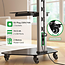 XTRARM Proton 300 Verrijdbare TV Standaard Aluminium - Met 2 stopcontacten