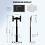 XTRARM Proton 300 Verrijdbare TV Standaard Aluminium - Met 2 stopcontacten