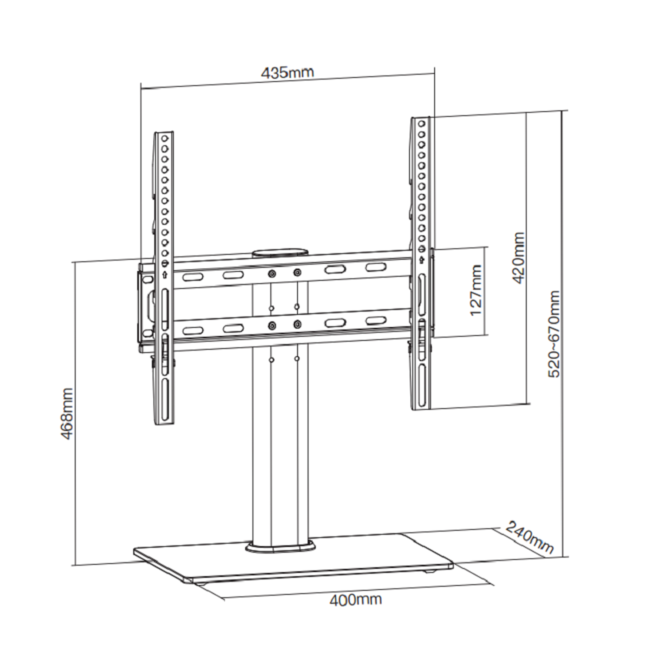 XTRARM XTR TS1015 TV Tafelstandaard
