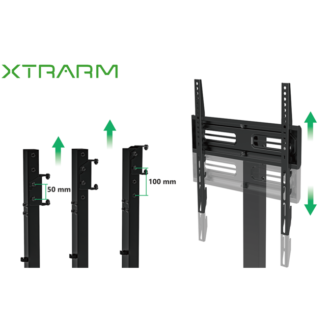 XTRARM XTR TS1030 TV Tafelstandaard - zwart/walnoot - 32-65 inch