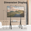 XTRARM Aura XTR-FS5150 – Verrijdbare TV Vloerstandaard 42"-110" Zwart-Snelle Installatie