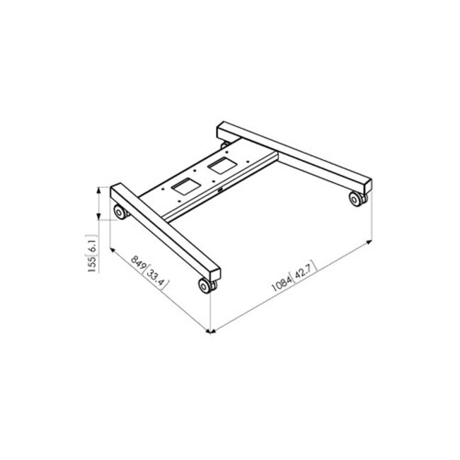 Vogel's SET TD 1584 Black - 158 cm Verrijdbare TV Standaard