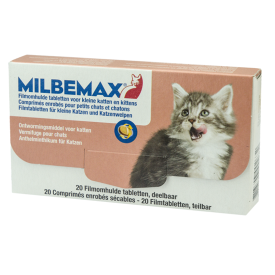 Gedragen zout holte Milbemax ontwormingstabletten kat en kitten tot 2 kg (20 stuks) |  Ecodiervoeding.nl