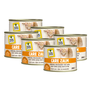 kattenvoeding Care zalm 6x200 gram