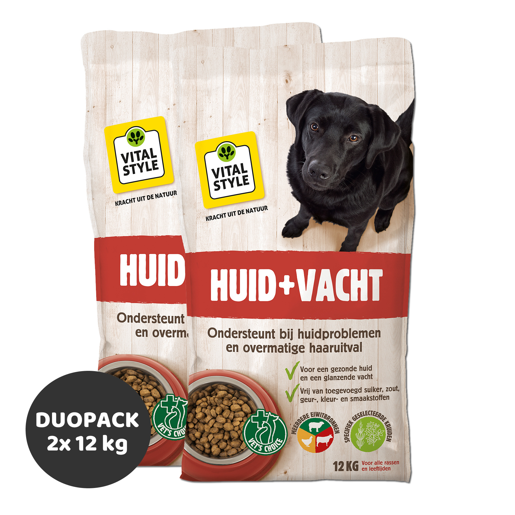 werkplaats rekenkundig lavendel VITALstyle Huid&Vacht hondenbrokken 2x12 kg | Duopack Aanbieding |  Ecodiervoeding.nl