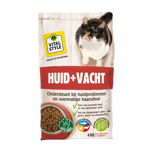 Huid en Vacht kattenbrokken 4 kg