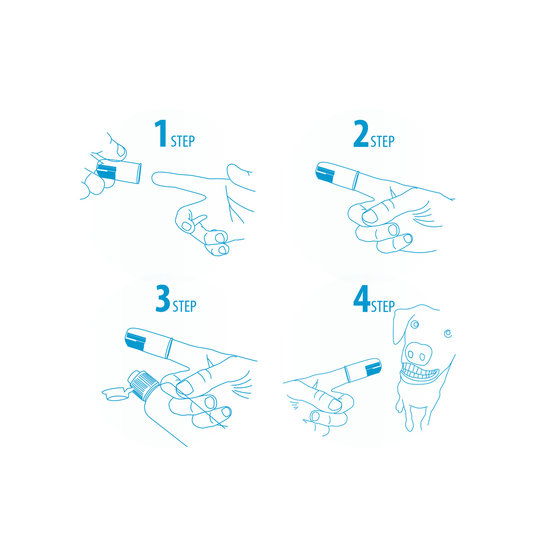 AFP tandenborstel voor honden (6 stuks)