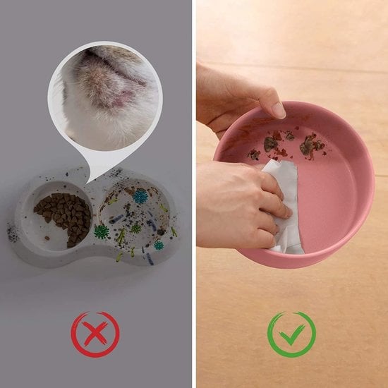 PETLUX design keramische voerbak roze