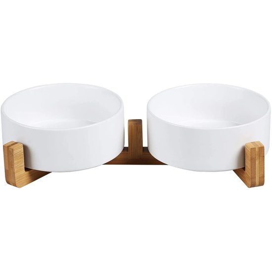 PETLUX design keramische voerbak wit