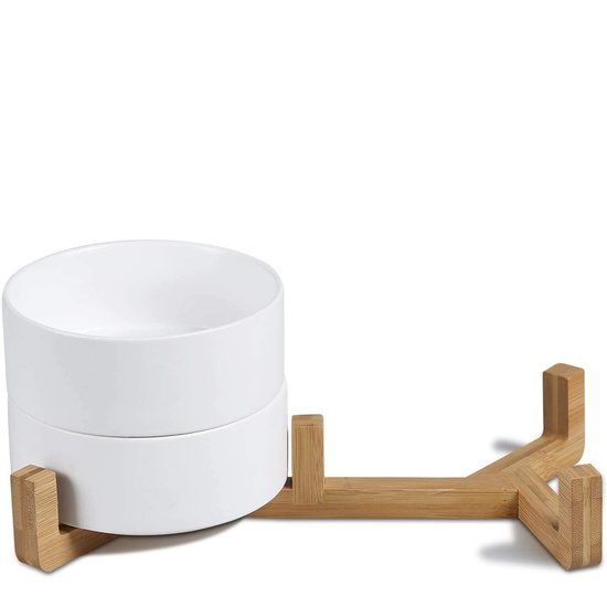 PETLUX design keramische voerbak wit