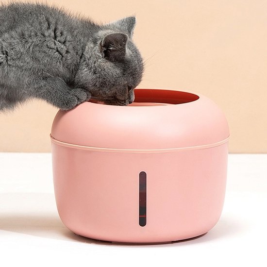 PETLUX design drinkfontein met filter roze