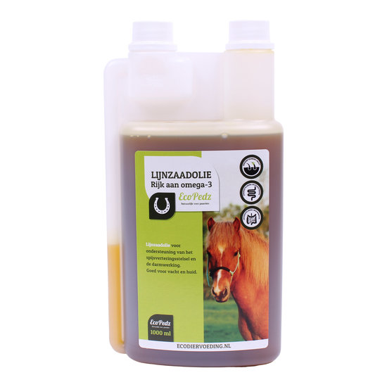 EcoPedz premium lijnzaadolie voor paarden 1 liter