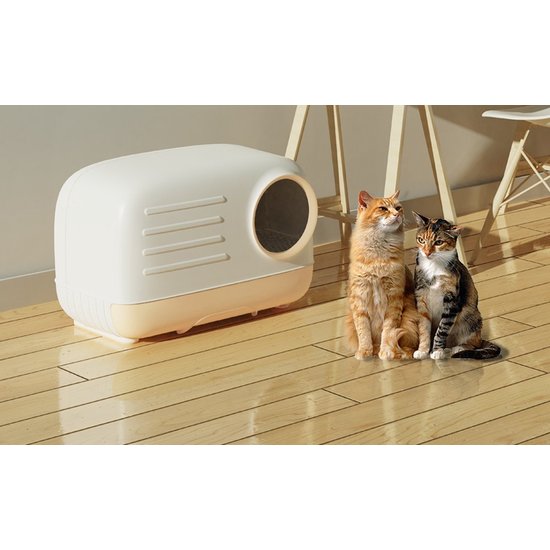 PETLUX Retro kattenbak kaki met lade