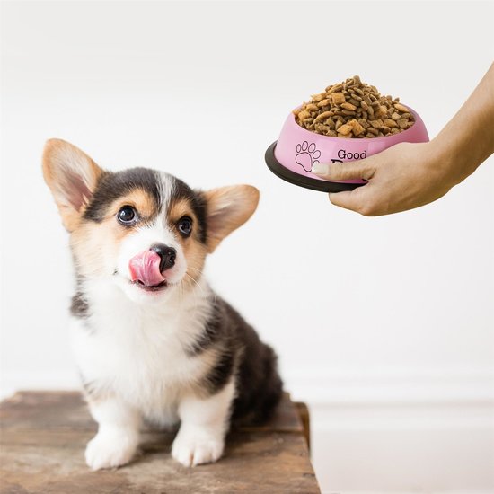 Nobleza voer- drinkbak design RVS 15,9x3,9 cm