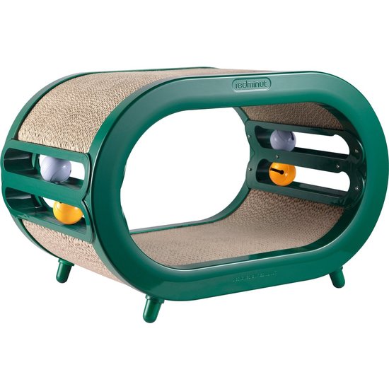 PETLUX 3-in-1 krabhuis met kattenspeeltje (groen)