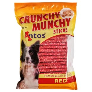 Crunchy Munchy sticks 10 mm rood 1 kg