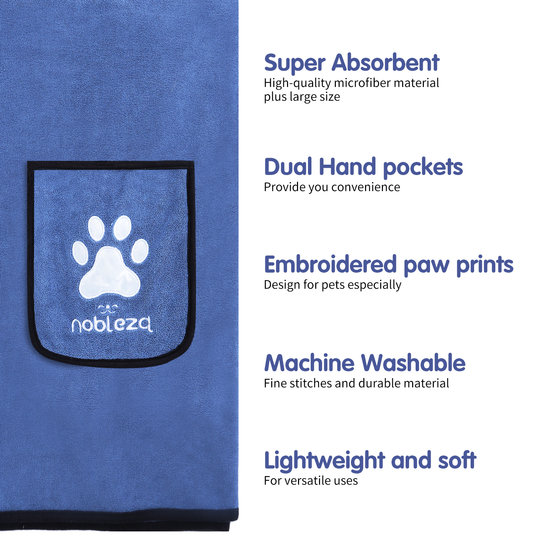 Nobleza badhanddoek voor honden en katten (106x66 cm)