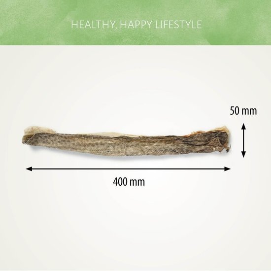 Antos natuurlijk gedroogde vis huid zalm hond lang 150 gram