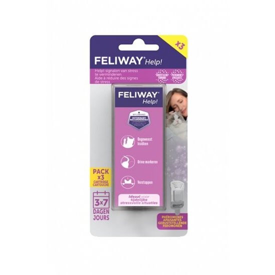 Feliway Help! navulling 3-pack cartridge (3x7 dagen)
