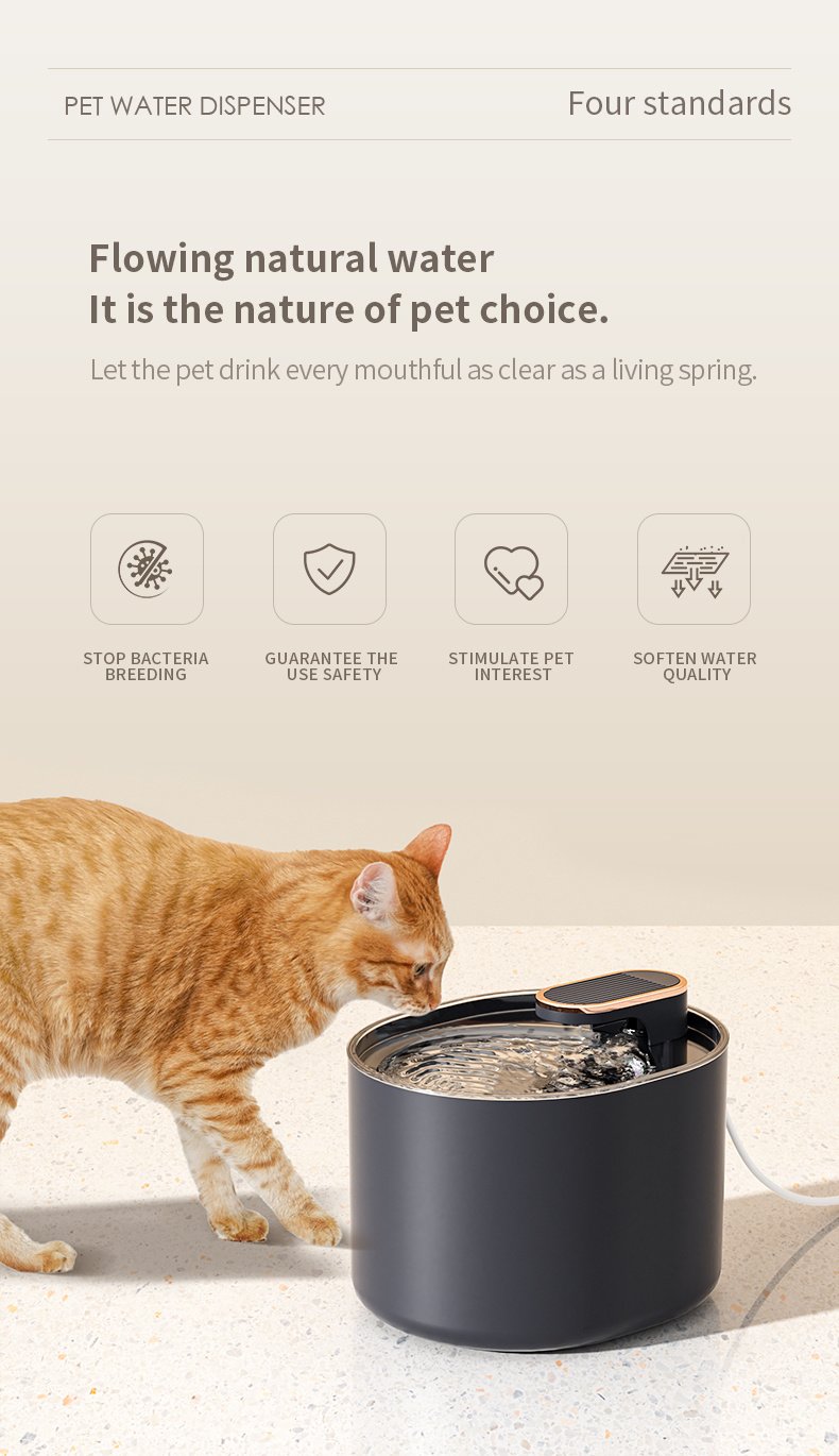 aankomst Vrijwillig Bourgondië EcoPedz automatische design drinkfontein met waterfilter voor katten |  Ecodiervoeding.nl