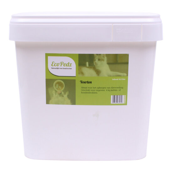 EcoPedz afsluitbare voerton met deksel 10 liter
