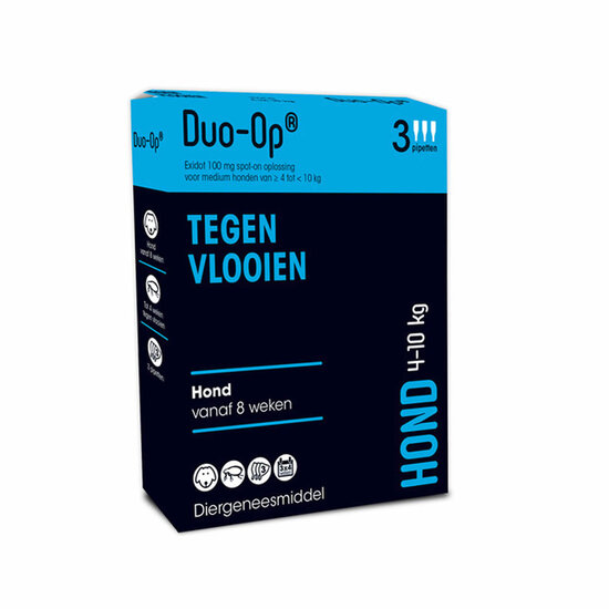 Duo-Op vlooiendruppels voor hond en kat - 3 pipetten