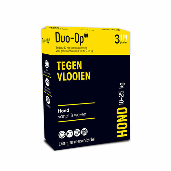 Duo-Op vlooiendruppels voor hond en kat - 3 pipetten
