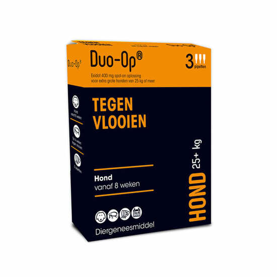 Duo-Op vlooiendruppels voor hond en kat - 3 pipetten