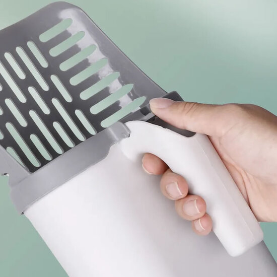 EcoPedz kattenbakschep Easy Open met opvangbak + 3 rol opvangzakjes GRATIS